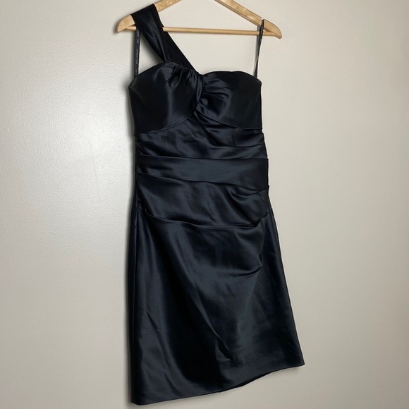 Bill Levkoff Black One Shoulder Dress‎ - Picture 1 of 15